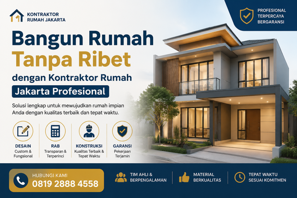 bangun rumah tanpa ribet dengan kontraktor rumah jakarta profesional