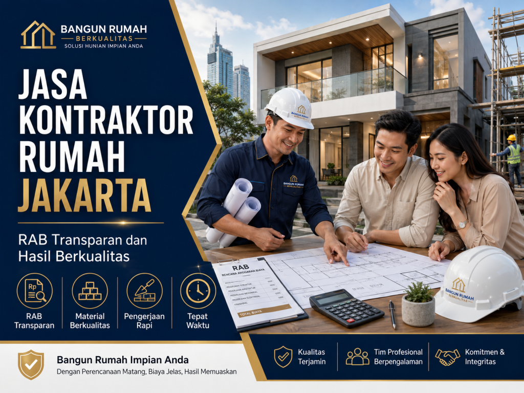 jasa kontraktor rumah jakarta dengan rab transparan dan hasil berkualitas